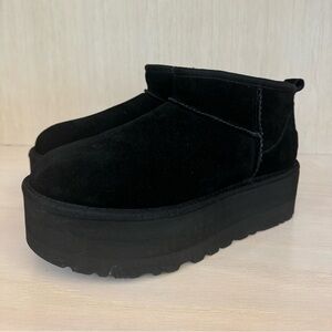 Mini Platform Black Ugg Boots